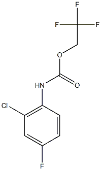 2,2,2-trifluoroethyl 2-chloro-4-fluorophenylcarbamate Structure