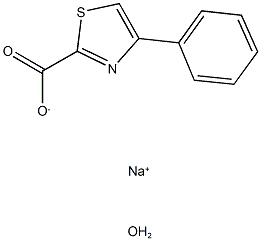sodium 4-phenyl-1,3-thiazole-2-carboxylate hydrate Structure