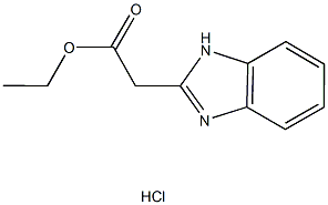 ethyl 1H-benzimidazol-2-ylacetate hydrochloride 구조식 이미지