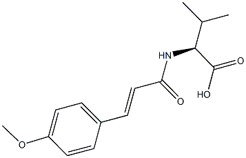 (2S)-2-{[3-(4-methoxyphenyl)prop-2-enoyl]amino}-3-methylbutanoic acid 구조식 이미지