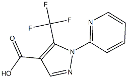 1-pyridin-2-yl-5-(trifluoromethyl)-1H-pyrazole-4-carboxylic acid Structure