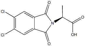 (2S)-2-(5,6-dichloro-1,3-dioxo-1,3-dihydro-2H-isoindol-2-yl)propanoic acid 구조식 이미지