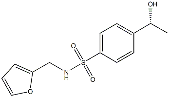 N-(2-furylmethyl)-4-[(1R)-1-hydroxyethyl]benzenesulfonamide 구조식 이미지