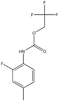 2,2,2-trifluoroethyl 2-fluoro-4-methylphenylcarbamate 구조식 이미지
