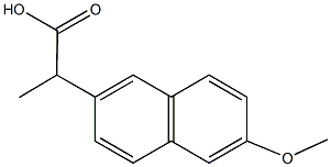 2-(6-methoxynaphthalen-2-yl)propanoic acid 구조식 이미지