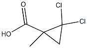 2,2-dichloro-1-methylcyclopropane-1-carboxylic acid 구조식 이미지