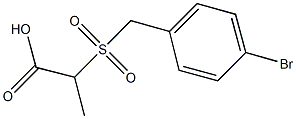 2-[(4-bromobenzyl)sulfonyl]propanoic acid Structure