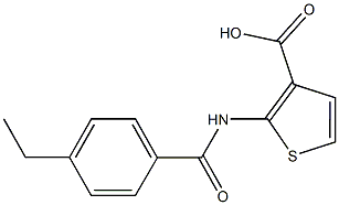 2-[(4-ethylbenzene)amido]thiophene-3-carboxylic acid Structure