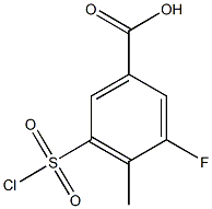 3-(chlorosulfonyl)-5-fluoro-4-methylbenzoic acid 구조식 이미지