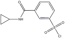 3-(cyclopropylcarbamoyl)benzene-1-sulfonyl chloride Structure