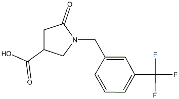 5-oxo-1-{[3-(trifluoromethyl)phenyl]methyl}pyrrolidine-3-carboxylic acid 구조식 이미지