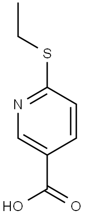 6-(ethylsulfanyl)pyridine-3-carboxylic acid 구조식 이미지