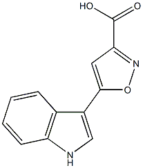 3-isoxazolecarboxylic acid, 5-(1H-indol-3-yl)- Structure