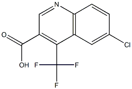 6-CHLORO-4-(TRIFLUOROMETHYL)QUINOLINE-3-CARBOXYLIC ACID Structure