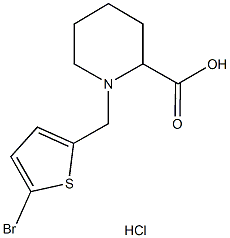 1-[(5-BROMOTHIEN-2-YL)METHYL]PIPERIDINE-2-CARBOXYLIC ACID HYDROCHLORIDE 구조식 이미지