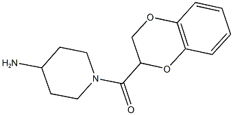 1-(2,3-DIHYDRO-1,4-BENZODIOXIN-2-YLCARBONYL)PIPERIDIN-4-AMINE 구조식 이미지