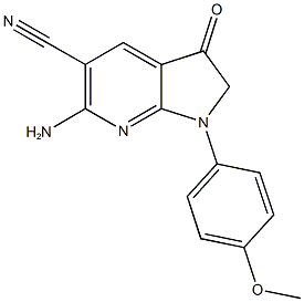 6-AMINO-1-(4-METHOXYPHENYL)-3-OXO-2,3-DIHYDRO-1H-PYRROLO[2,3-B]PYRIDINE-5-CARBONITRILE Structure