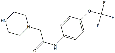 2-PIPERAZIN-1-YL-N-[4-(TRIFLUOROMETHOXY)PHENYL]ACETAMIDE Structure