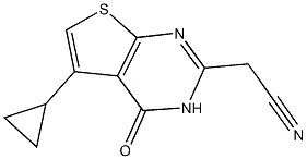 (5-CYCLOPROPYL-4-OXO-3,4-DIHYDROTHIENO[2,3-D]PYRIMIDIN-2-YL)ACETONITRILE Structure
