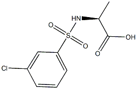 (2S)-2-{[(3-CHLOROPHENYL)SULFONYL]AMINO}PROPANOIC ACID Structure