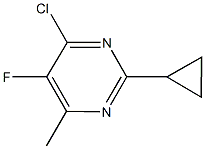 4-CHLORO-2-CYCLOPROPYL-5-FLUORO-6-METHYLPYRIMIDINE 구조식 이미지