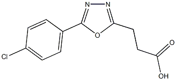 3-(5-(4-chlorophenyl)-1,3,4-oxadiazol-2-yl)propanoic acid 구조식 이미지