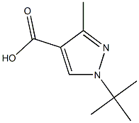 1-TERT-BUTYL-3-METHYL-1H-PYRAZOLE-4-CARBOXYLIC ACID 구조식 이미지