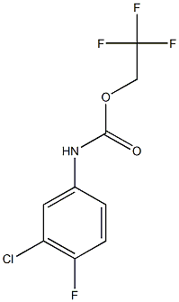 2,2,2-trifluoroethyl 3-chloro-4-fluorophenylcarbamate Structure
