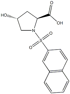 (2S,4R)-4-hydroxy-1-(2-naphthylsulfonyl)pyrrolidine-2-carboxylic acid Structure