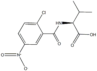 (2S)-2-[(2-chloro-5-nitrobenzoyl)amino]-3-methylbutanoic acid Structure