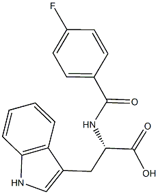 (2S)-2-[(4-fluorobenzoyl)amino]-3-(1H-indol-3-yl)propanoic acid Structure