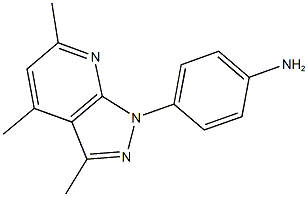 4-(3,4,6-trimethyl-1H-pyrazolo[3,4-b]pyridin-1-yl)aniline Structure