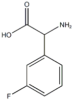 2-amino-2-(3-fluorophenyl)acetic acid 구조식 이미지