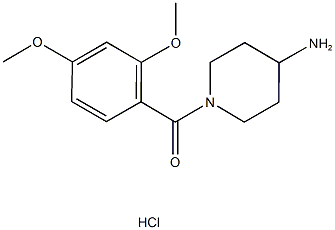 1-(2,4-dimethoxybenzoyl)piperidin-4-amine hydrochloride Structure