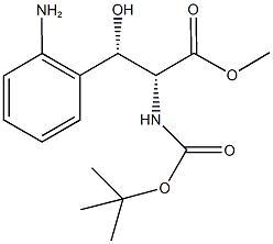 methyl (2R,3S)-3-(2-aminophenyl)-2-[(tert-butoxycarbonyl)amino]-3-hydroxypropanoate Structure