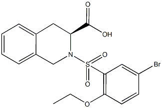 (3S)-2-[(5-bromo-2-ethoxyphenyl)sulfonyl]-1,2,3,4-tetrahydroisoquinoline-3-carboxylic acid 구조식 이미지