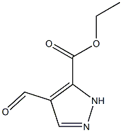 Ethyl 4-formyl-1H-pyrazole-5-carboxylate 구조식 이미지