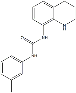 1-(3-methylphenyl)-3-1,2,3,4-tetrahydroquinolin-8-ylurea Structure