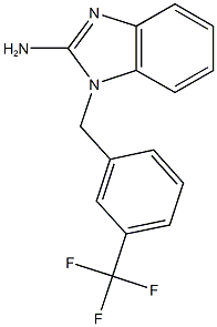 1-{[3-(trifluoromethyl)phenyl]methyl}-1H-1,3-benzodiazol-2-amine 구조식 이미지