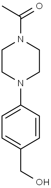 1-{4-[4-(hydroxymethyl)phenyl]piperazin-1-yl}ethan-1-one 구조식 이미지