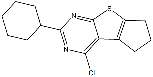 12-chloro-10-cyclohexyl-7-thia-9,11-diazatricyclo[6.4.0.0^{2,6}]dodeca-1(12),2(6),8,10-tetraene Structure