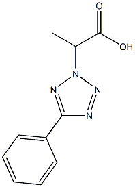 2-(5-phenyl-2H-1,2,3,4-tetrazol-2-yl)propanoic acid Structure