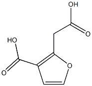 2-(carboxymethyl)furan-3-carboxylic acid 구조식 이미지