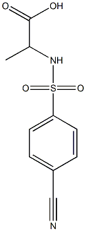 2-[(4-cyanobenzene)sulfonamido]propanoic acid Structure