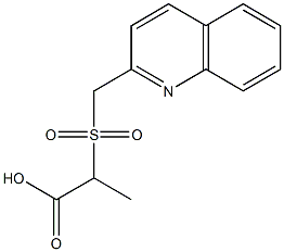 2-[(quinolin-2-ylmethane)sulfonyl]propanoic acid 구조식 이미지