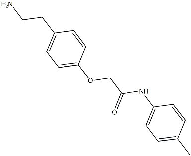 2-[4-(2-aminoethyl)phenoxy]-N-(4-methylphenyl)acetamide 구조식 이미지