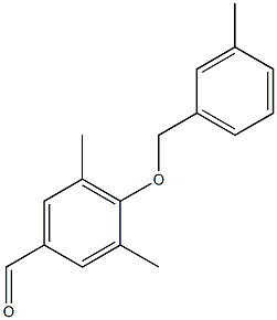 3,5-dimethyl-4-[(3-methylphenyl)methoxy]benzaldehyde 구조식 이미지