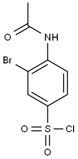 3-bromo-4-acetamidobenzene-1-sulfonyl chloride 구조식 이미지