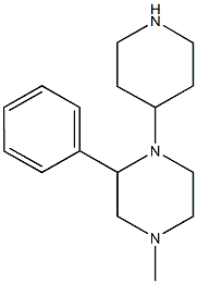 4-methyl-2-phenyl-1-piperidin-4-ylpiperazine Structure