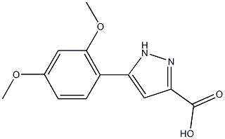 5-(2,4-dimethoxyphenyl)-1H-pyrazole-3-carboxylic acid Structure